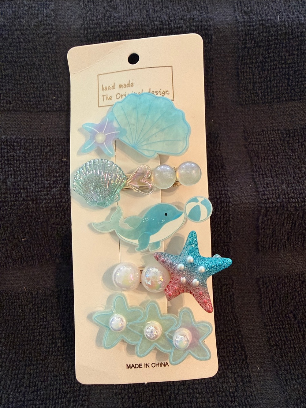 Sea Life Kids Hair Clip Set - Aqua Blue